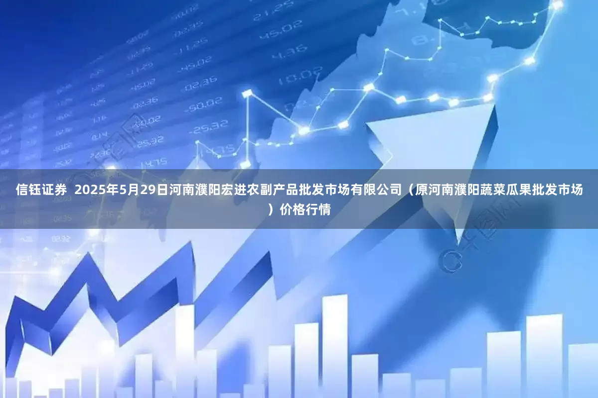 信钰证券  2025年5月29日河南濮阳宏进农副产品批发市场有限公司（原河南濮阳蔬菜瓜果批发市场）价格行情